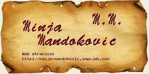 Minja Mandoković vizit kartica